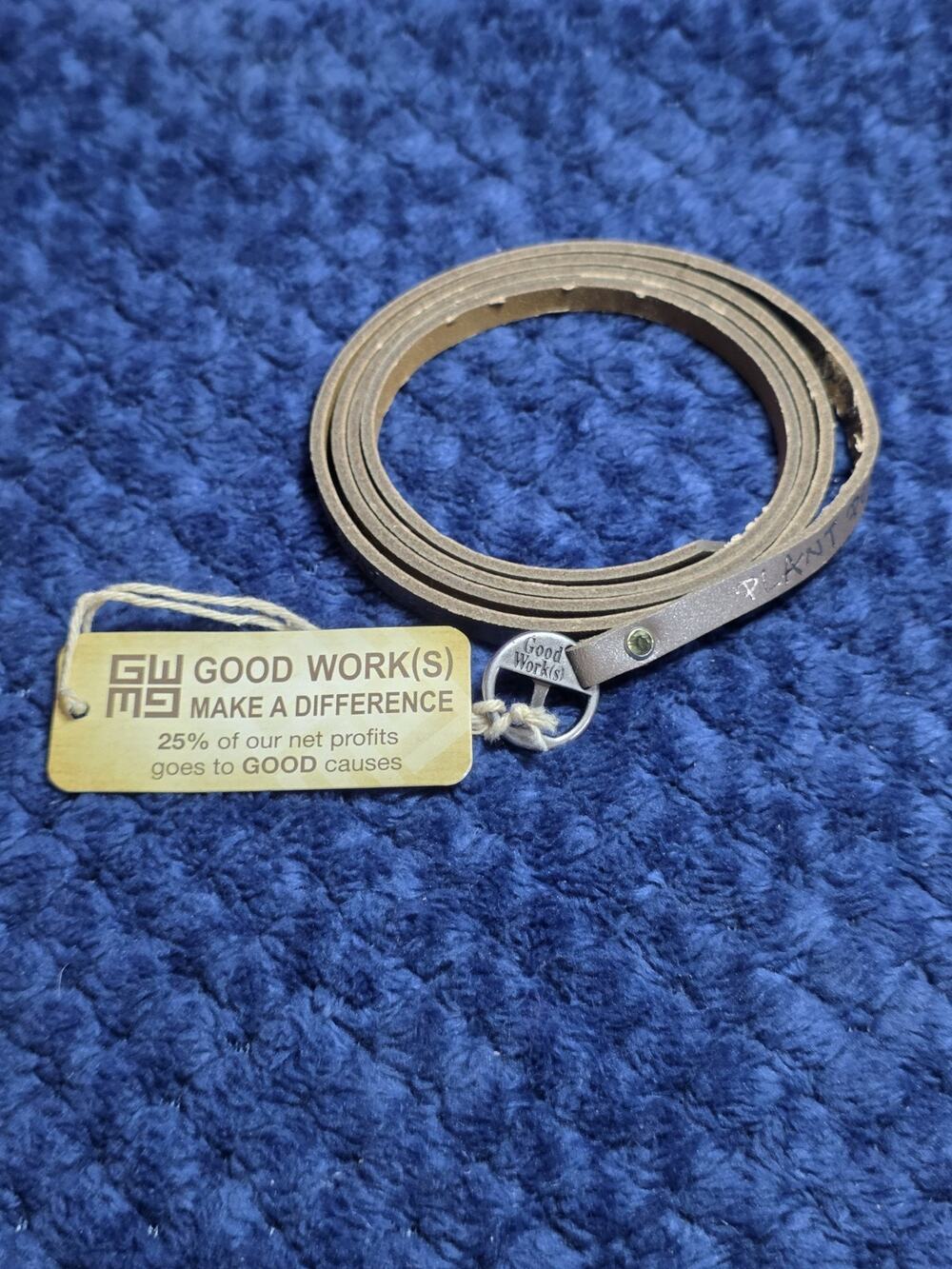 Good Works Make A Difference Leather Wrap Bracelet Inspirational Unisex